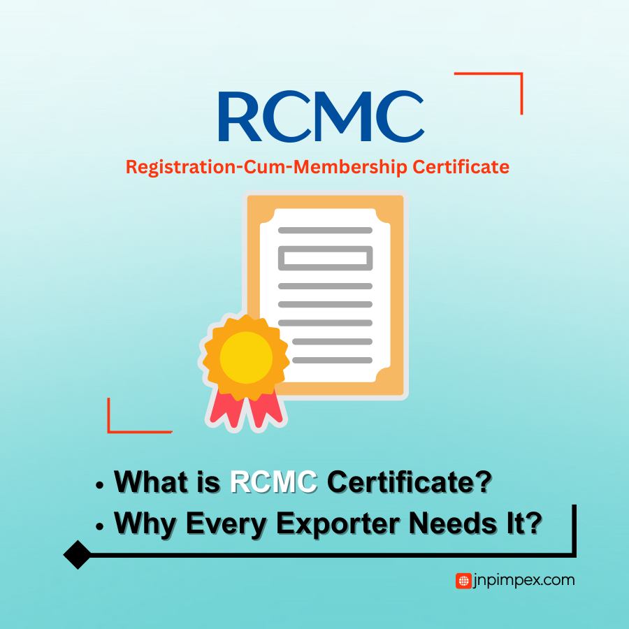 why exporter need RCMC Certificate?