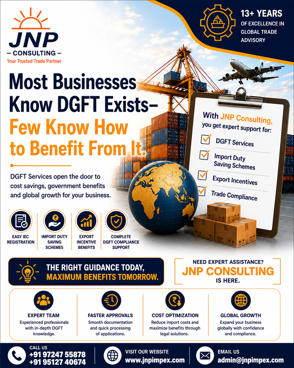 JNP Consulting providing DGFT services for import export businesses in India