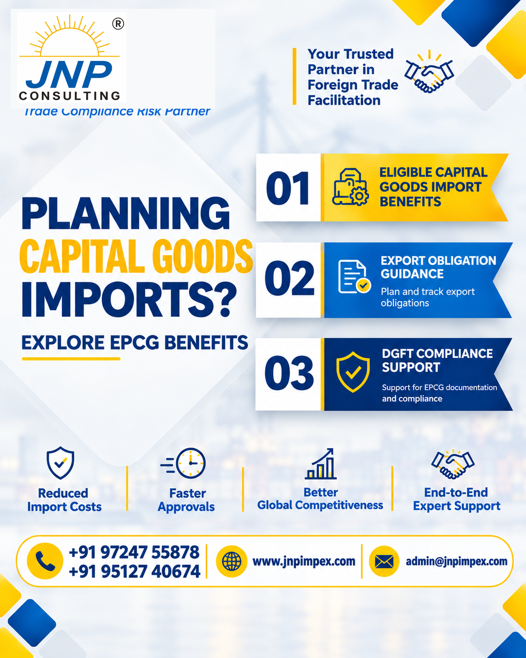 EPCG Consultant in Gujarat for capital goods imports and export compliance